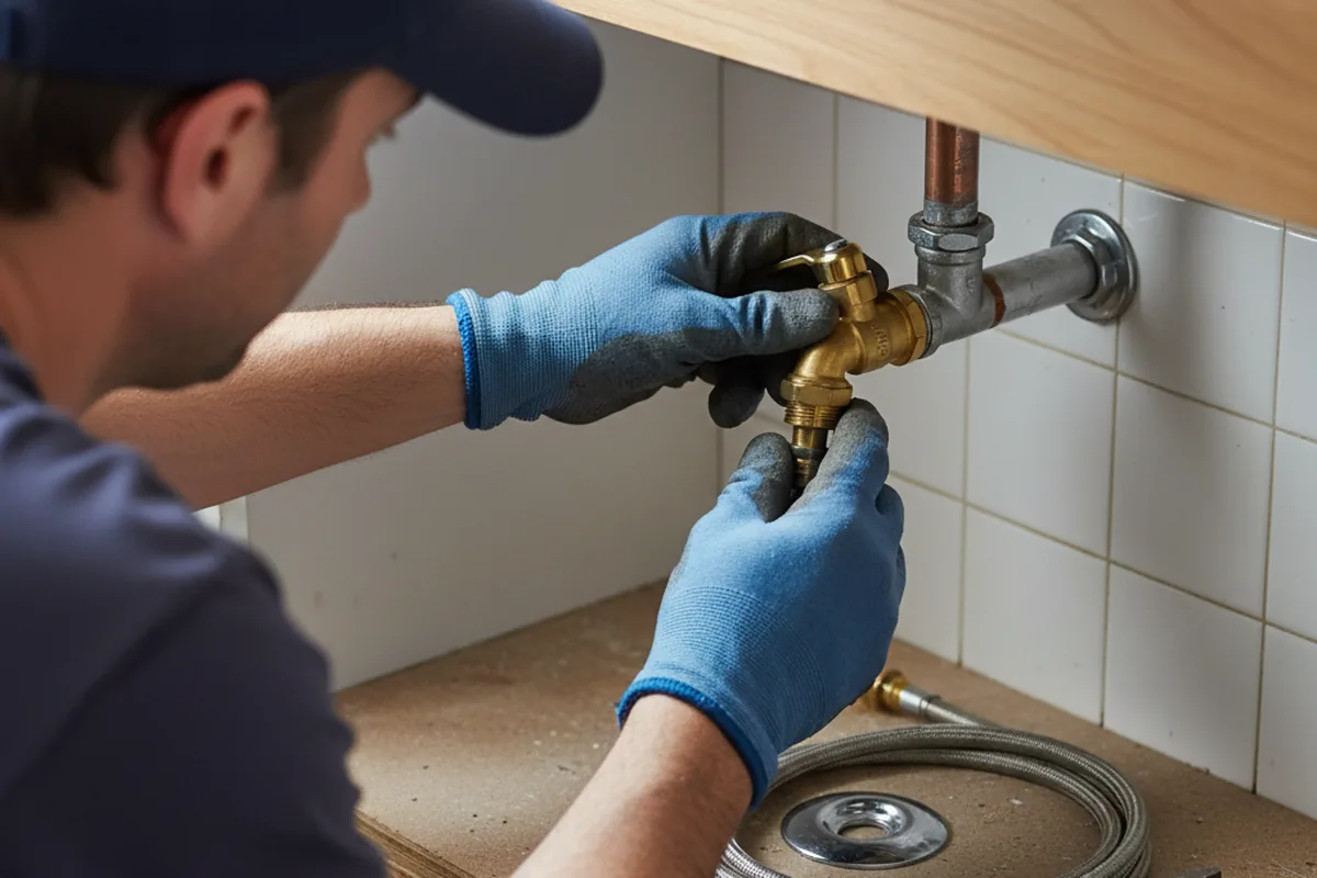 Shutoff valve and fitting work during Repiping in Rock City
